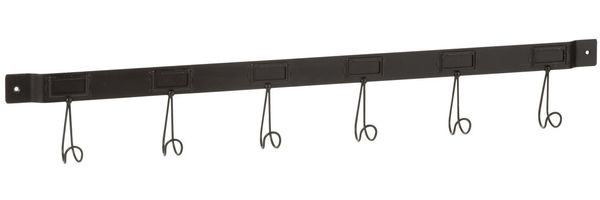 Garderobe 6 Haken Metall Schwarz Large