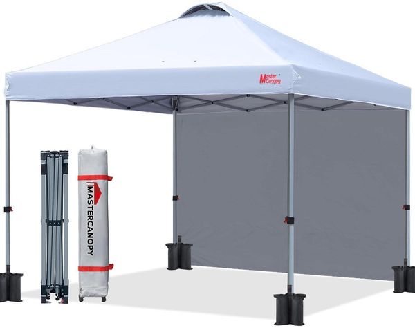 Pop up Pavillon 2,5x2,5m Festzelt Partyzelt mit Seitenwand
