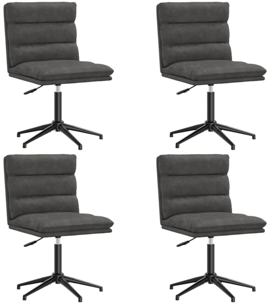 vidaXL Esszimmerstühle 4 Stk. Schwarz Kunstleder 3315675