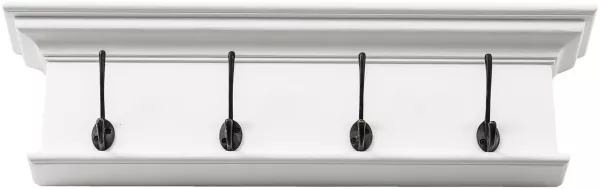Wandgarderobe Halifax mit 4 Haken, Weiß