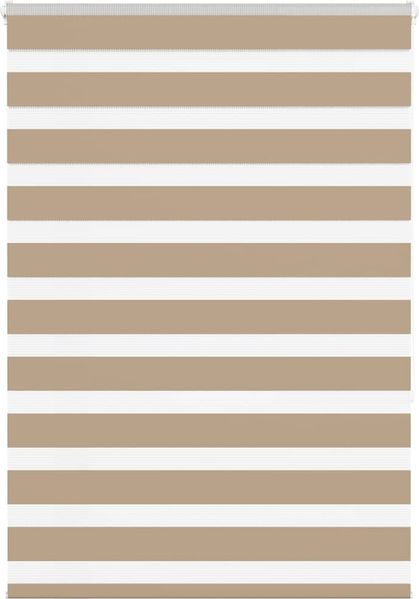 vidaXL Doppelrollo Sandbraun 110x150 cm Stoffbreite 105,9 cm Polyester 4014549