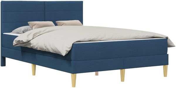 vidaXL Bettrahmen Blau 140 x 200 cm Polyester 3414963 Bild 2