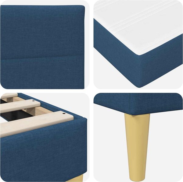 vidaXL Bettrahmen Blau 140 x 200 cm Polyester 3414963 Bild 9