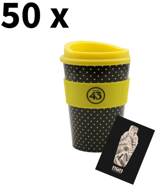 Licor 43 Kaffeebecher - 50er-Set Trinkbecher - XL Angebot Coffee to go mit Deckel 50 Stück