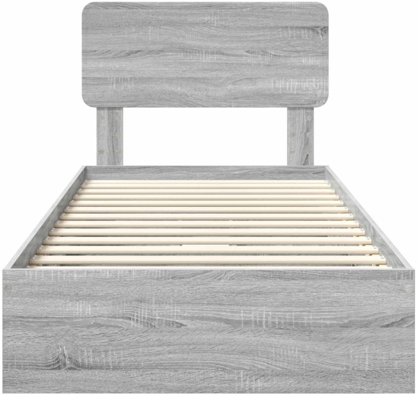 vidaXL Aufbewahrungsbett Graues Sonoma 75x190 cm Holzwerkstoff 3412330 Bild 7
