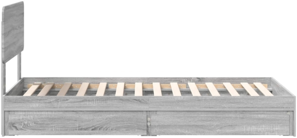 vidaXL Aufbewahrungsbett Graues Sonoma 75x190 cm Holzwerkstoff 3412330 Bild 8