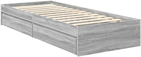 vidaXL Aufbewahrungsbett Graues Sonoma 75x190 cm Holzwerkstoff 3412330 Bild 5