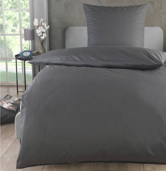 Malika Bettwäsche 155x220 + 80x80 cm atmungsaktiver Baummwoll Renforce Bettbezug, Renforce Baumwolle, 2 teilig, Für Allergiker geeignet, pflegeleicht, angenehm weicher Stoff