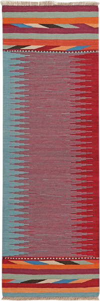 Looma 'Sepehr' Kelim Gashgai handgewebt, Schurwolle Bunt, 67x203 cm