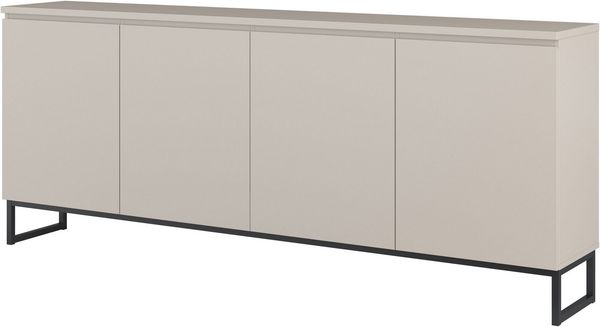 OTTO home Sideboard Modo II, Breite 200 cm, moderne grifflose Kommode 4Türen, Anrichte mit viel Stauraum, Einlegeböden verstellbar, Metallkufen Bild 2