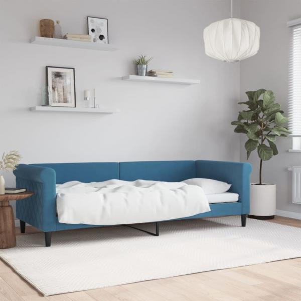 vidaXL Tagesbett Blau 80x200 cm Samt 354236