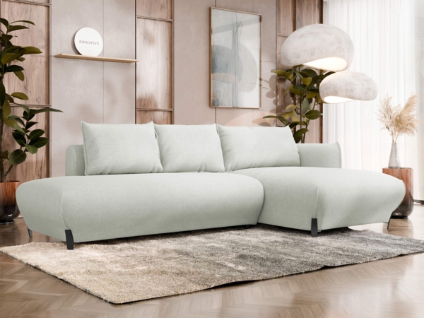 Ecksofa Fraski mit Bettkasten und Schlaffunktion (Farbe: Curio 02, Seite: Rechts 2R-LC)