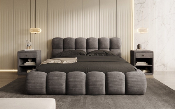 Luxusbetten24 Polsterbett Designer Polsterbett Boston, in Cord mit Stauraum Bild 3