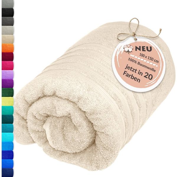 Lashuma Badetuch - XXL Handtuch London, Frottee (1-St), großes Badehandtuch - Duschtuch 100x150 cm für Damen & Herren