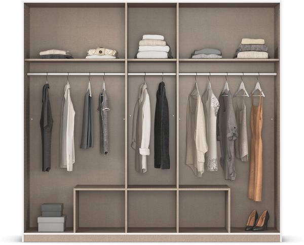 rauch Kleiderschrank, Drehtürenschrank GAMMA, 5-türig, 6 Schubkästen, Alpinweiß, 226 x 210 x 54 cm Bild 5