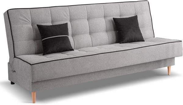 Schlafsofa (B/H/T: 199x91x91 cm) in Hellgrau