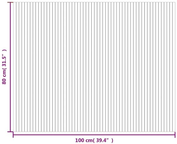 vidaXL Teppich Rechteckig Schwarz 80x100 cm Bambus 376768 Bild 8