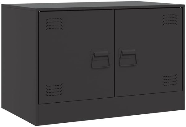 vidaXL TV-Schränke 2 Stk. Schwarz 67x39x44 cm Stahl 841632 Bild 5