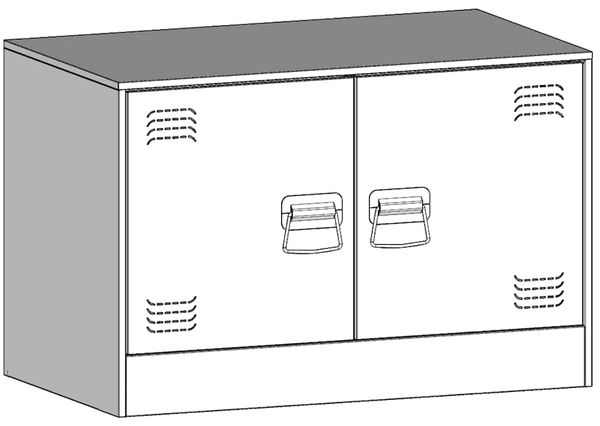 vidaXL TV-Schränke 2 Stk. Schwarz 67x39x44 cm Stahl 841632 Bild 11