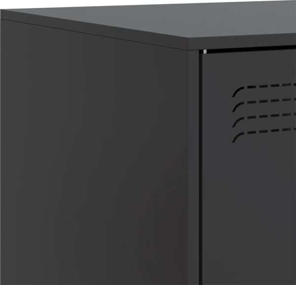 vidaXL TV-Schränke 2 Stk. Schwarz 67x39x44 cm Stahl 841632 Bild 10