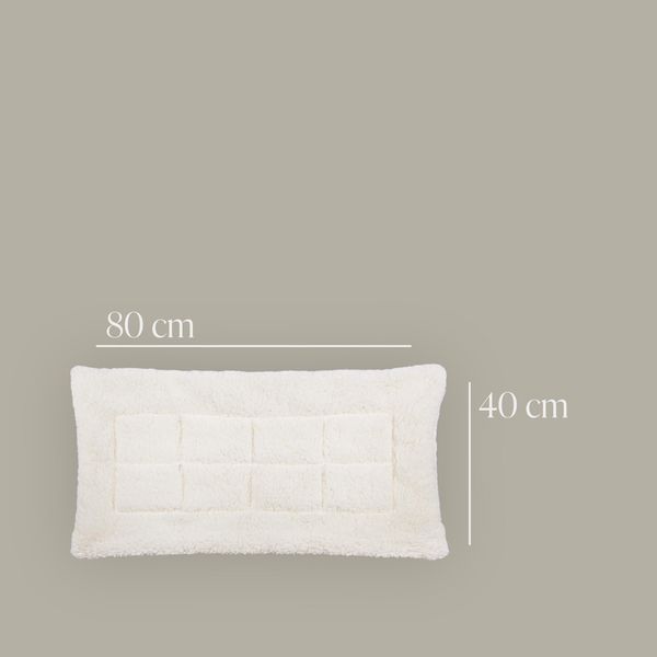 Kissenhülle 40x80cm - Sherpa-Fleece - Kuscheliger Bezug mit Reißverschluss - ideal als Dekokissen Schlafkissen Sofakissen - Öko Tex Bild 2
