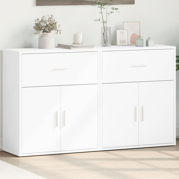 vidaXL Sideboards 2 Stk. Weiß 60x31x70 cm Holzwerkstoff 3276546