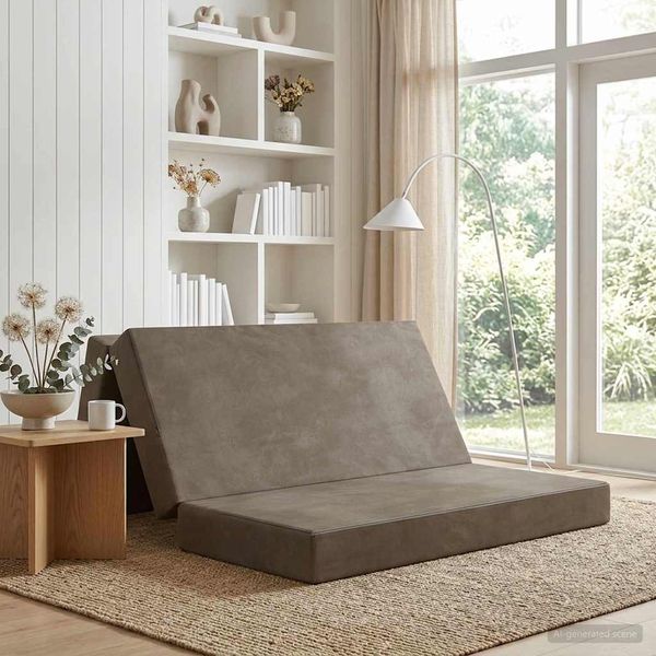 vidaXL Klappsofa Bett 120 x 67 x 45 cm Hellgrau 900215