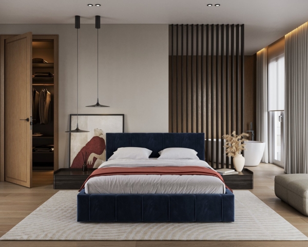 thematys Polsterbett Bett aus Velours Stauraumbett - TOPSELLER - MADE IN EU - (verfügbar 90x200 120x200 140x200 160x200 180x200cm, Bettrahmen, Bett, Optional mit Matratze bestellbar, mit großen gepolsterten Kopfteil, mit Bettkasten zum aufklappen), Met...