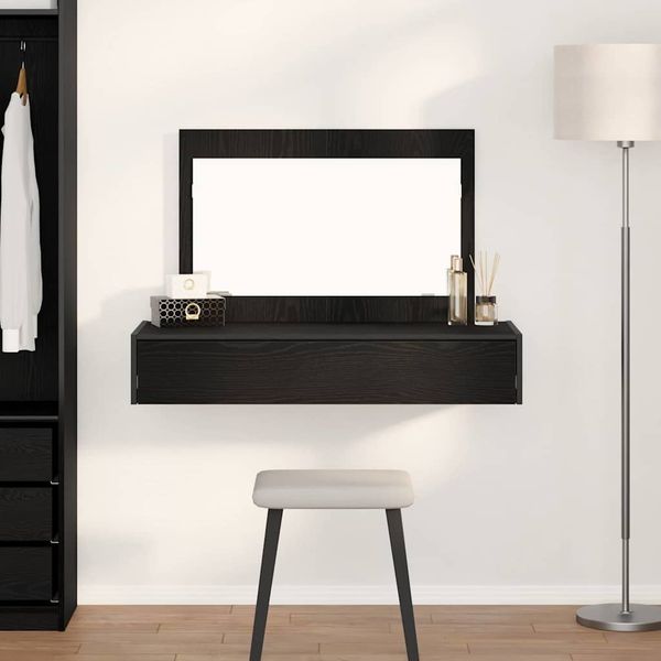 vidaXL Schminktisch mit Spiegel Schwarz 100 x 40 x 70 cm Holzwerkstoff 865209