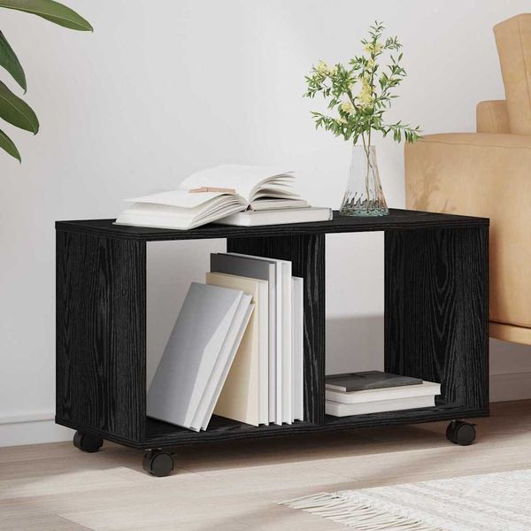 vidaXL Beistelltisch mit Regal Schwarz Eichen-Optik 72 x 33 x 42,5 cm 868061