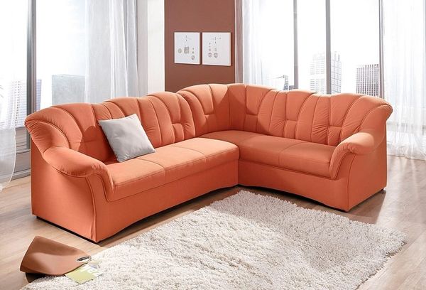 DOMO collection Ecksofa Papenburg B/T/H: 242/190/84 cm L-Form, wahlweise mit Bettfunktion, Langer Schenkel links oder rechts