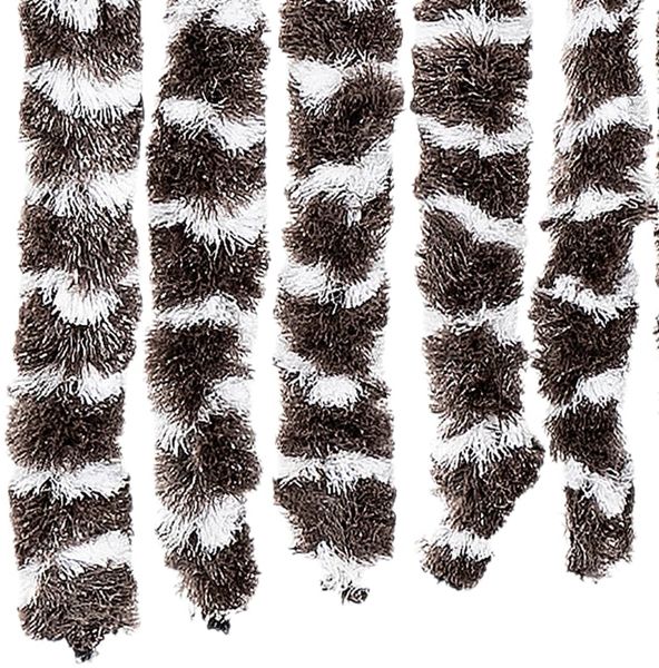 vidaXL Fliegenvorhang Braun und Weiß 100x200 cm Chenille 377393 Bild 6
