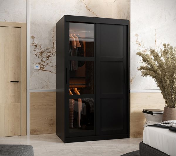 ABIKS MÖBEL Schwebetürenschrank DOME 3 Schlafzimmerschrank - mit Schiebetüren, Kleiderstange, Regalen