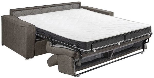 Schlafsofa 4-Sitzer Stoff VIZIR - Grau - Mit Lattenrost: 160 cm - Matratze: 16 cm mit Memory Schaum Bild 6