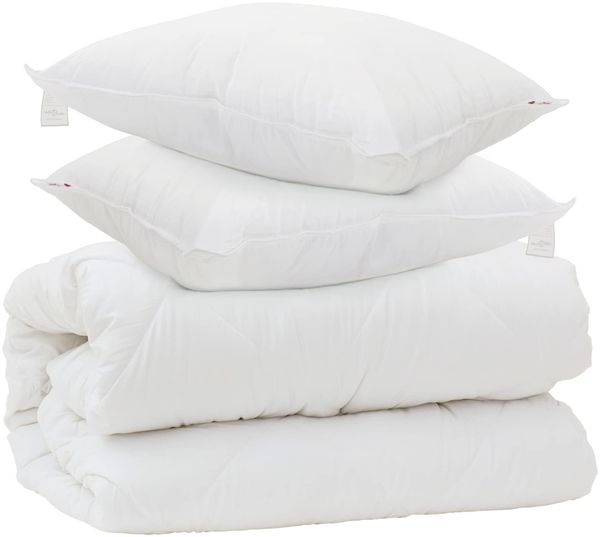 vidaXL Decke mit Kissen mit Kissen 3 pcs Weiß Mikrofaser 3378109 Bild 2