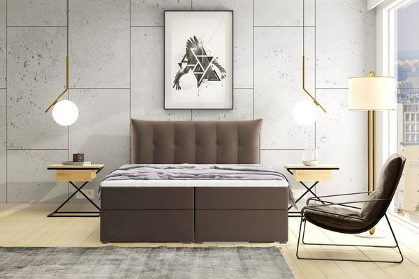 Labett Boxspringbett mit Bettkasten & H3/H4 Matratze PREMIUM 10, 160x200 180x200 200x200 (2 Bettkästen, Topper), 7-Zonen Taschenfederkernmatratze H3 oder H4