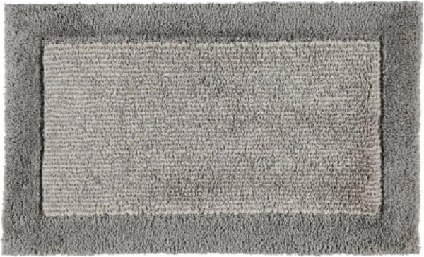 Cawö Badematte Badteppich Two-Tone Platin (70x120cm)