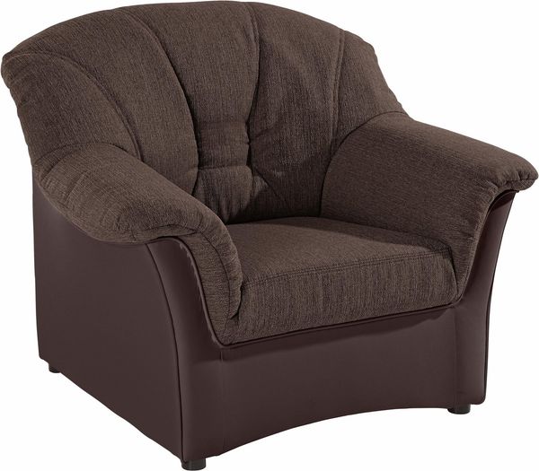 DOMO collection Sessel Elva, zeitlose Formensprache, elegante Rückensteppung, wahlweise mit Federkern