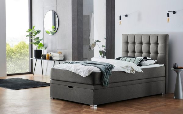ATLANTIC home collection Boxbett Riona, erweiterbar zu Doppel- und Familienbett, wahlweise mit 120x200 cm Taschen-Federkernmatratze oder ohne Matratze