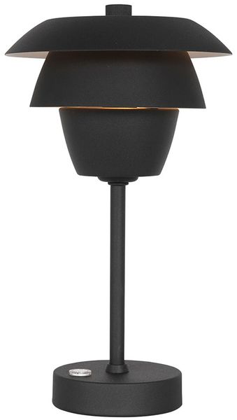 Tischlampe, 4-Stufen Touchdimmer, schwarz, H 31 cm