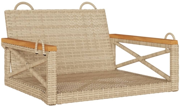 vidaXL Hängesessel Beige 63x62x40 cm Poly Rattan 368172