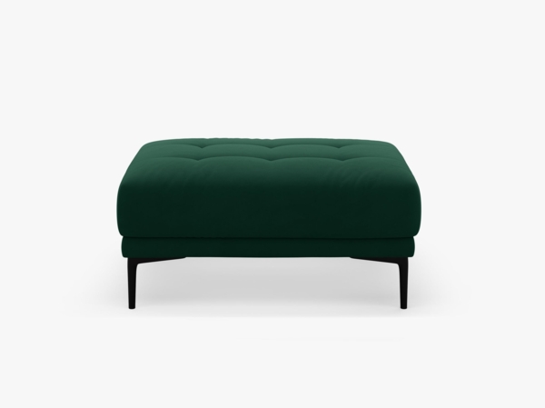 Micadoni Hocker Bemy Groß 1-Sitzer Samt Flaschengrün