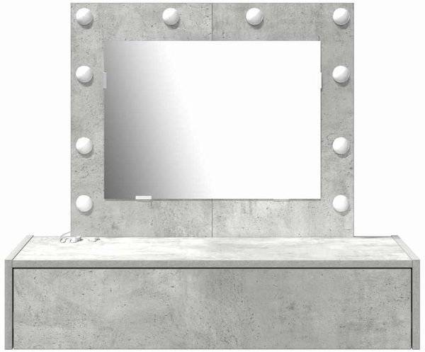 vidaXL Schminktisch mit Schubladen Grau 83 x 40 x 70 cm Holzwerkstoff 865229 Bild 5
