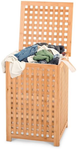 Raburg Wäschekorb Wäschesammler, Bambus, Liva (70 L), Wäschesack mit Griffen, für Bad oder Schlafzimmer