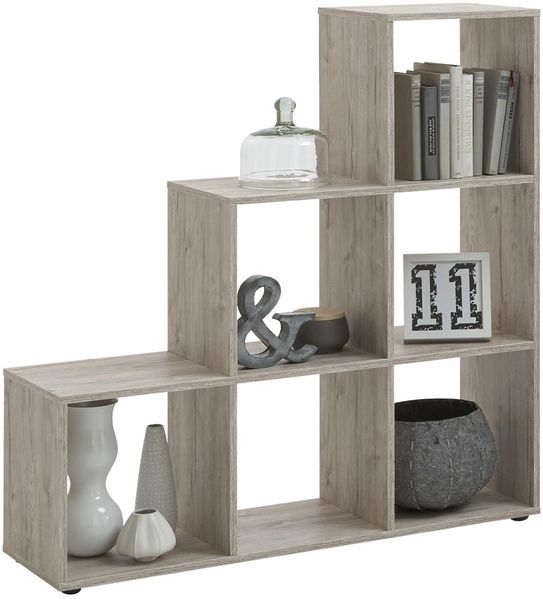 Raumteilerregal >MEGA 1< in Sandeiche Dekor - 104,5x108x33cm (BxHxT)