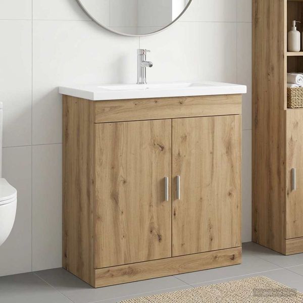 vidaXL Badezimmermöbel-Set Artisan-Eiche 81 x 40 x 84,5 cm 3404365