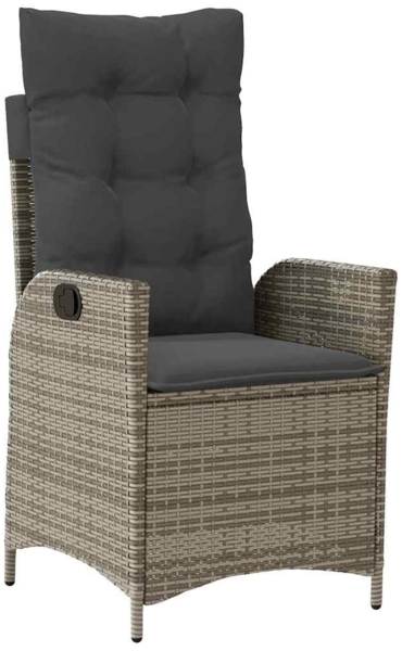 vidaXL Garten Essgruppe 9 pcs Grau Poly-Rattan 3380504 Bild 5