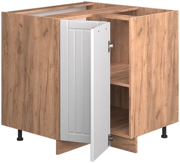 Eckunterschrank Fame-Line Weiß Landhaus 80.5 cm , AP Marmor Vicco Bild 5