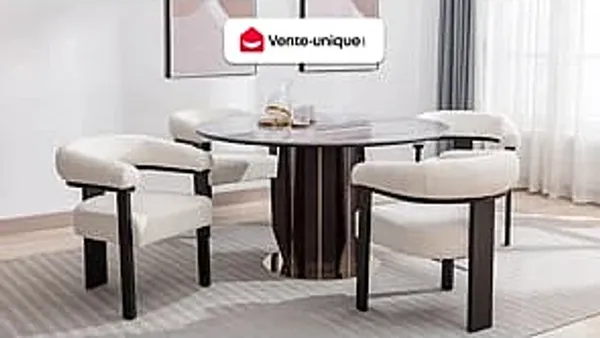 Vente-unique - LIVELIA Stuhl Stoff SchwarzWeiß - B 60 cm x H 78 cm x L 64 cm