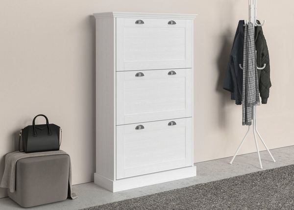 OTTO home Schuhschrank Motala mit 3 Klappen, Platz für 18-20 paar Schuhe, Breite 80 cm, Höhe 132 cm